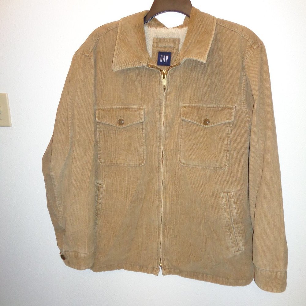 Men's Corduroy Shearling Winter Jacket Size XXL Vintage Awesome Like New